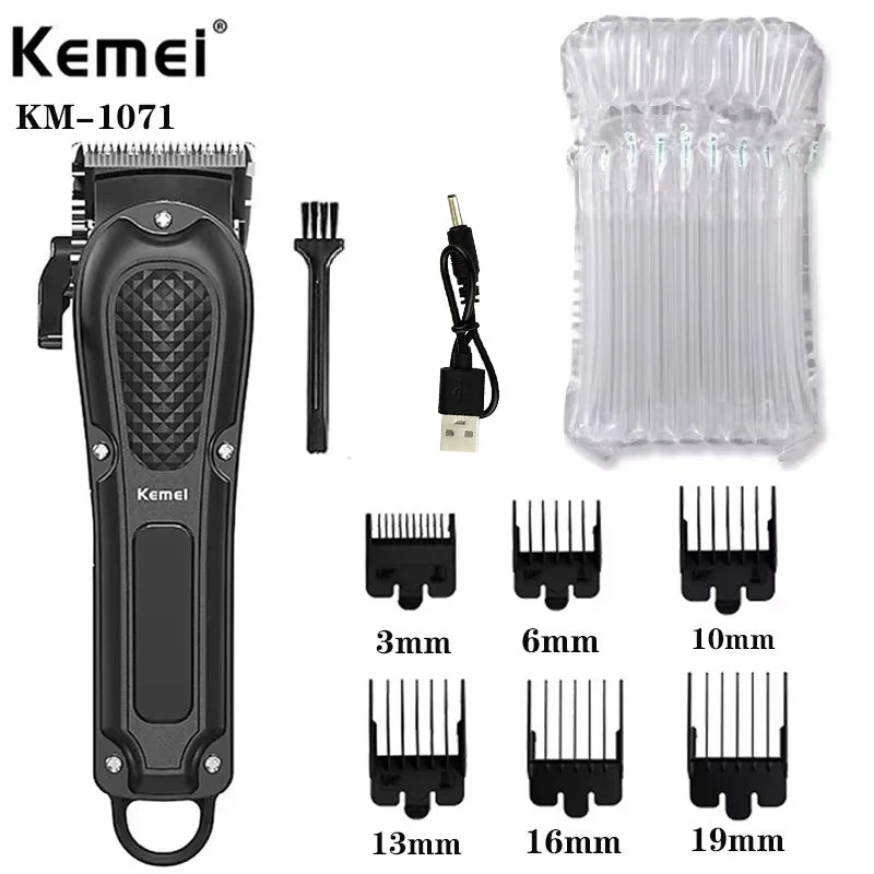 Kemei 1071 Electric Hair Clipper UBS Cordless Beard Trimmer