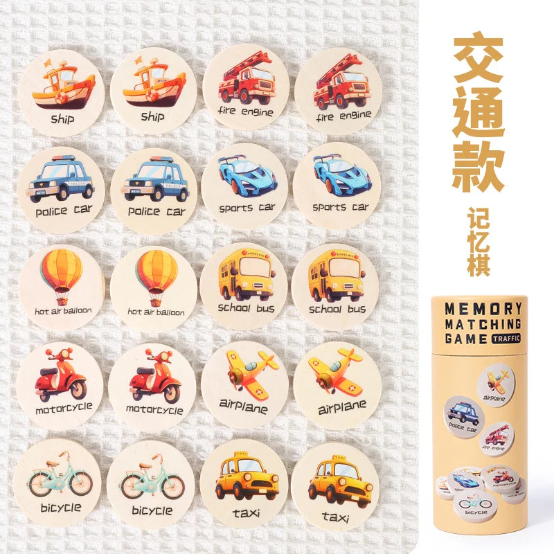 Wooden Memory Match Stick Chess Game Board