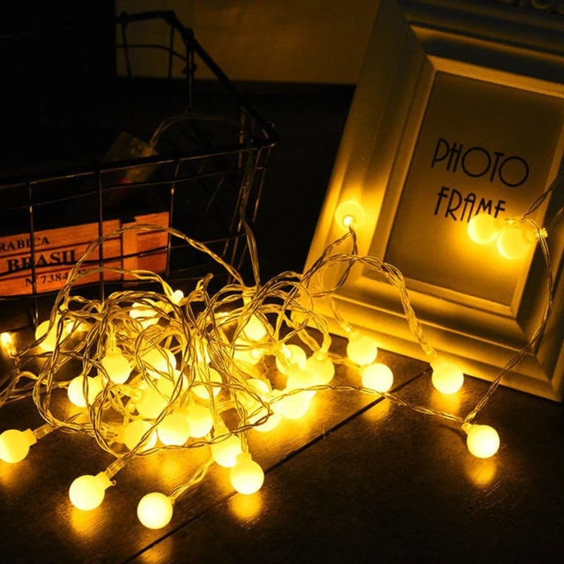 10M USB/Battery Power Ball LED String Lights Garland Lights