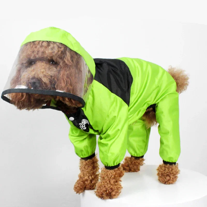 Pet Dog Raincoat Transparent Hooded Waterproof Coat