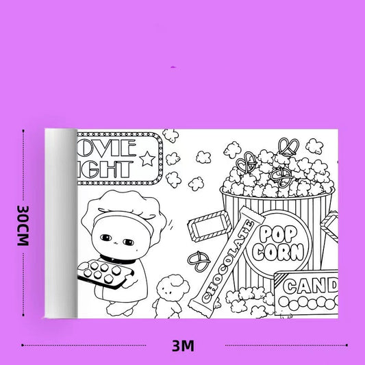 Children's Graffiti Scroll Color Filling Drawing Paper