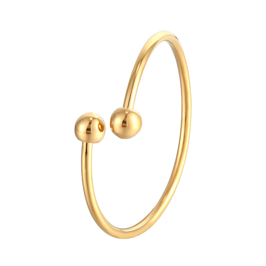 Gold Titanium Steel Ring Women's Geometric Ring