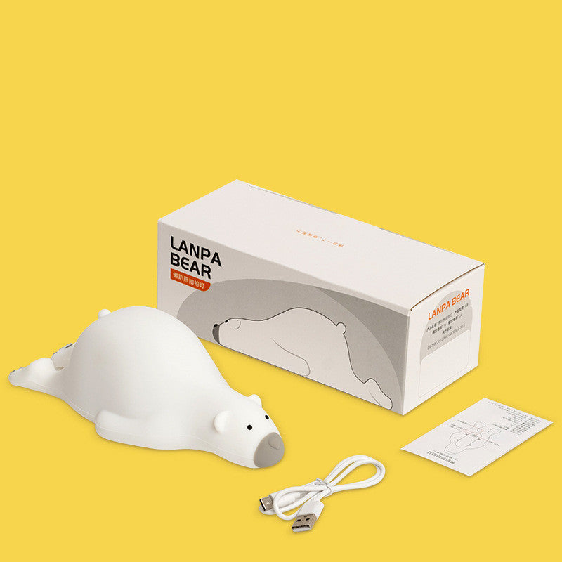 Cute Bear Silicone Night Light 3 Levels Atmosphere Table Lamp