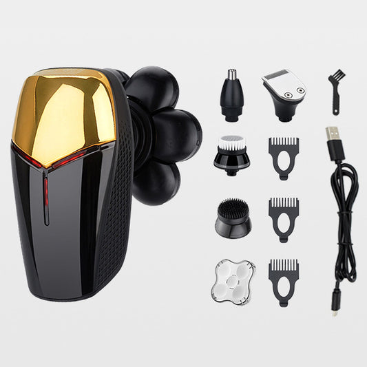 Cross-border 7D Electric Razor Bald Self-service Hairdresser Rechargeable Razor