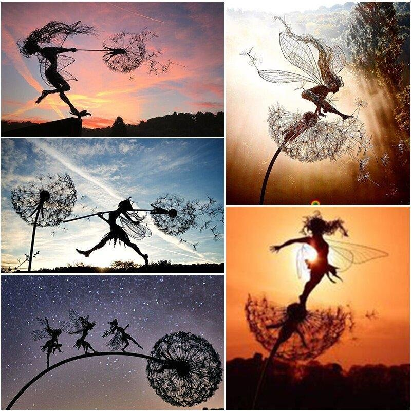 Flower Fairy Elves Dance With Dandelions