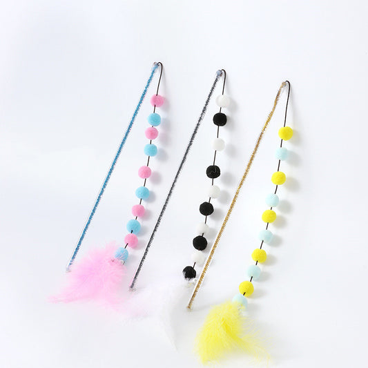 Pet Products String Wool Ball Feathers