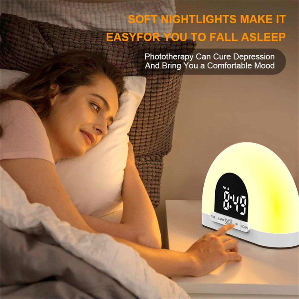 Wake-Up Light Simulated Sunrise Electronic Alarm Clock