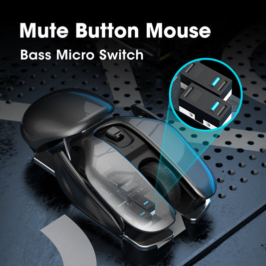 Wireless Gaming Mouse Aluminum Alloy Mute Mouse Rechargeable