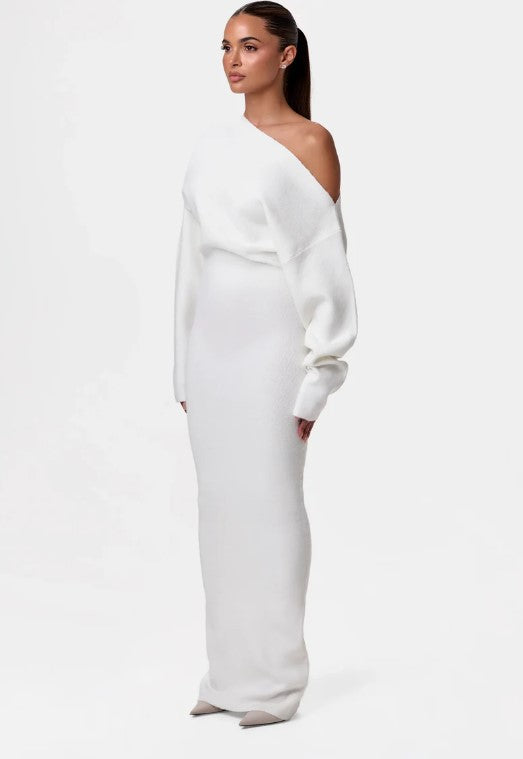 Ins Slim Long Sleeve Knitted Dress Evening Party