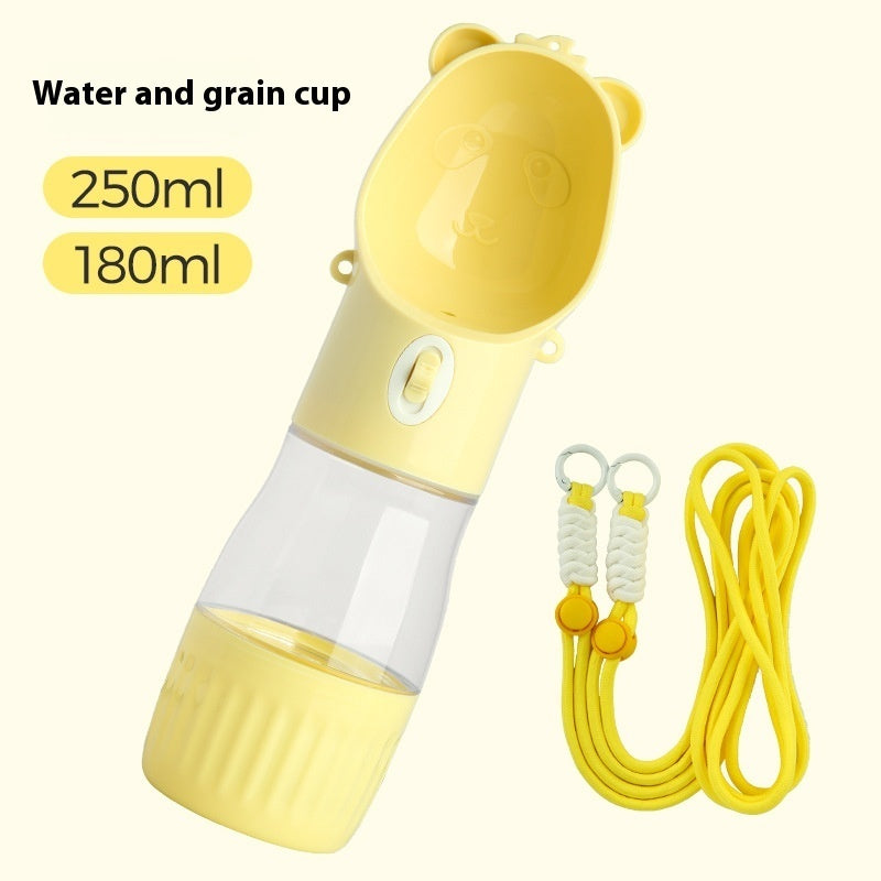 2 In 1 Portable Dog Water Bottle Outdoor Drinking Bowl