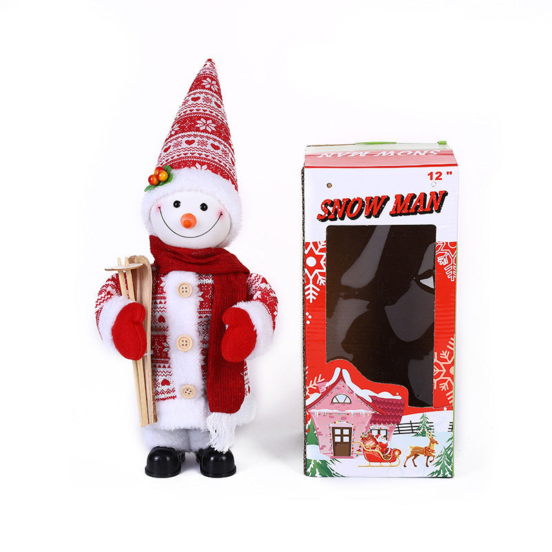 30CM Electric Music Santa Claus Doll Ornaments