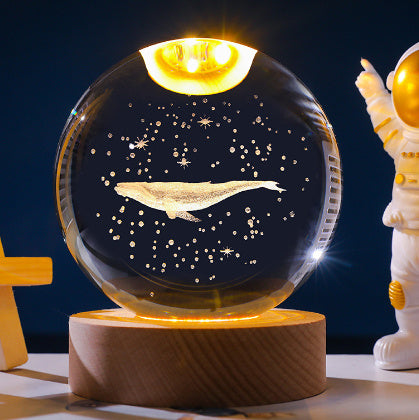 3D Constellation Crystal Ball Night Light Laser