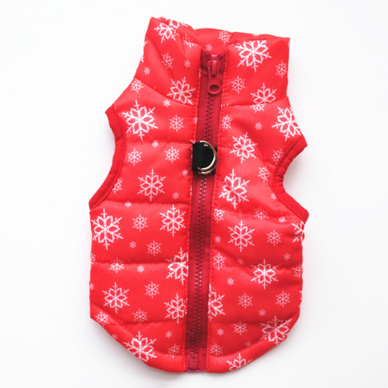 Pet clothing autumn and winter pet puppy jacket vest traction buckle