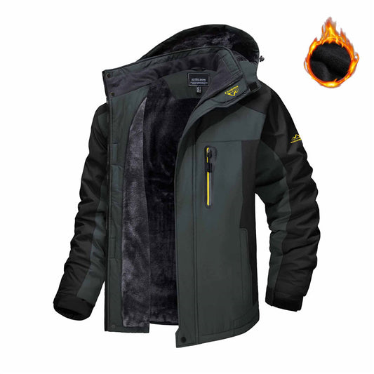 Winter Hooded Jacket Fashion Casual Warm Fleece Coat