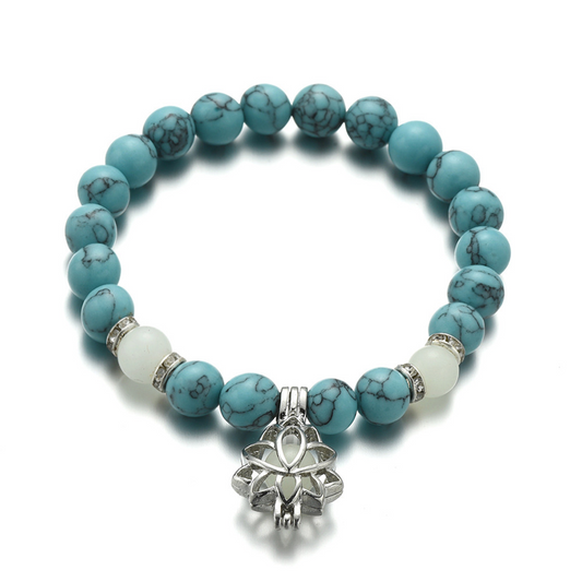 Energy Luminous Lotus Natural Stone Bracelet Yoga Healing Luminous