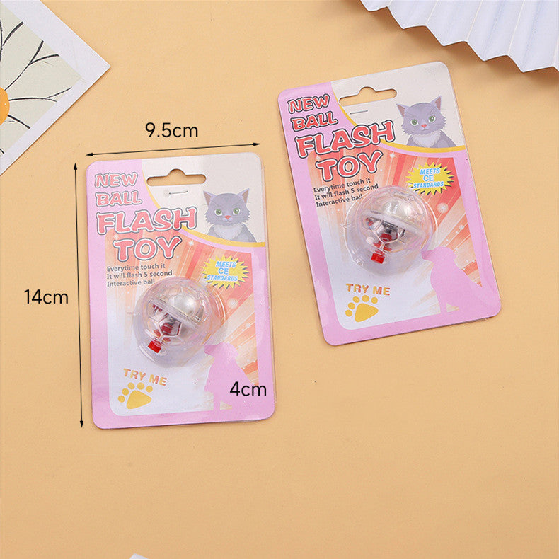 Cat Dog Toy Ball New Fashion Glowing Transparent Plastic Ball Pet