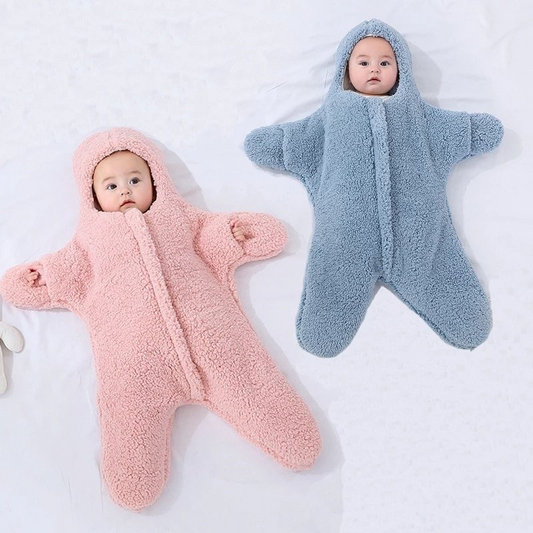 Baby Starfish Lamb Velvet Sleeping Bag Comfortable Newborn Baby