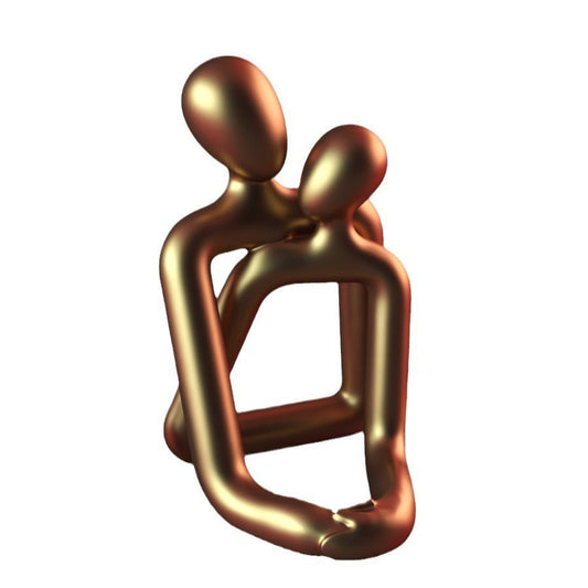 Heartwarming Loving Couple Resin Statue - A Timeless Modern