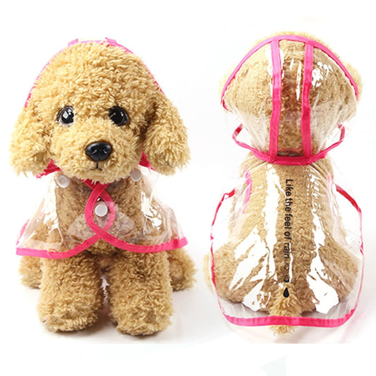 Dog Hooded Raincoat Transparent PVC Jacket