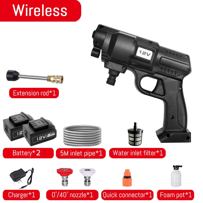 156W 12V Handheld High Pressure Car Washer Gun