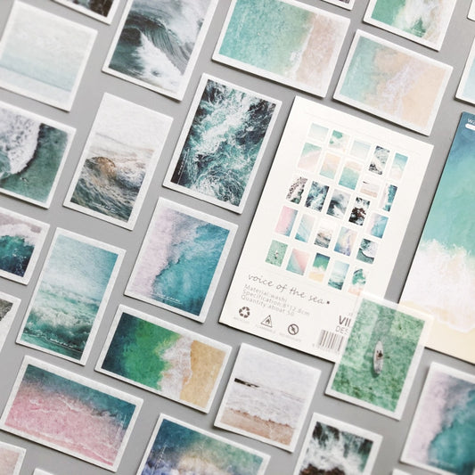 Landscape Scrapbooking Stickers Aesthetic Paper Flakes