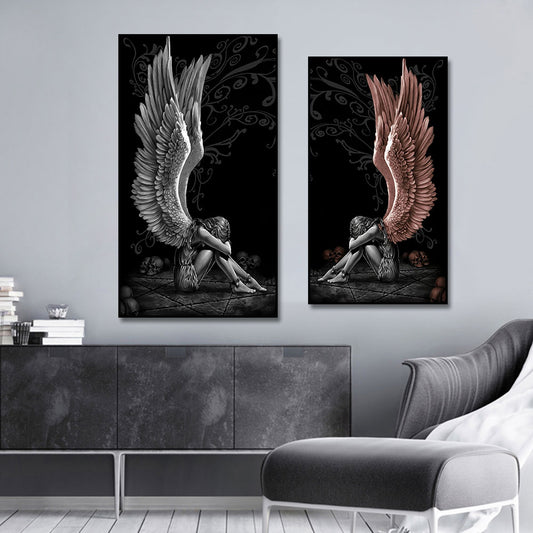 Angels Art Posters Skeleton Canvas Print Abstract