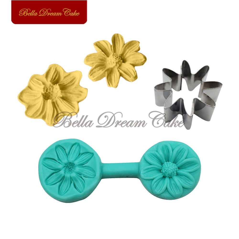 4 Style Flower Petal Veiner Silicone Molds