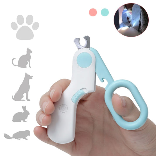 Professional Dog Nail Clipper LED Light Cat Cutter
