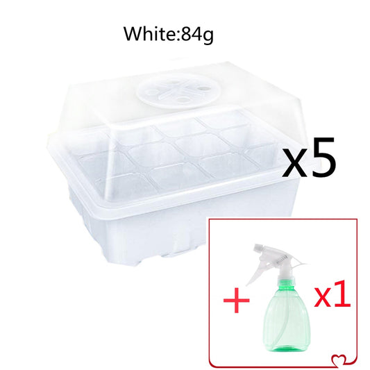 5 Sets Plastic Nursery Pot Seed Grow Planter Box