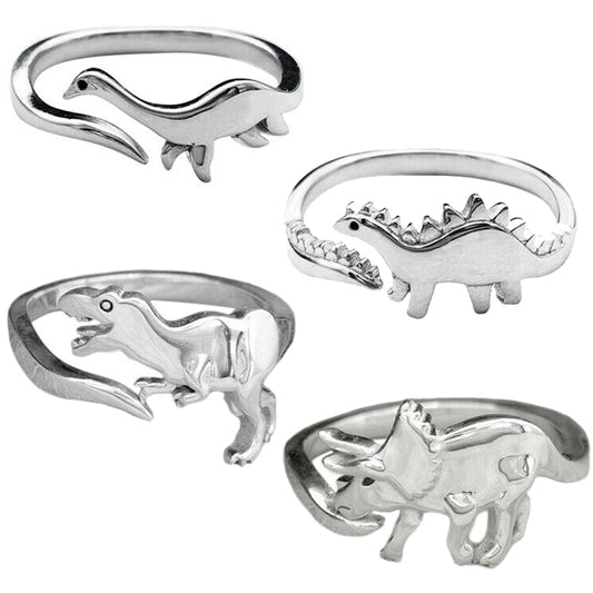 Dinosaur Open Adjustable Rings Long-necked Dragon Animal Rings