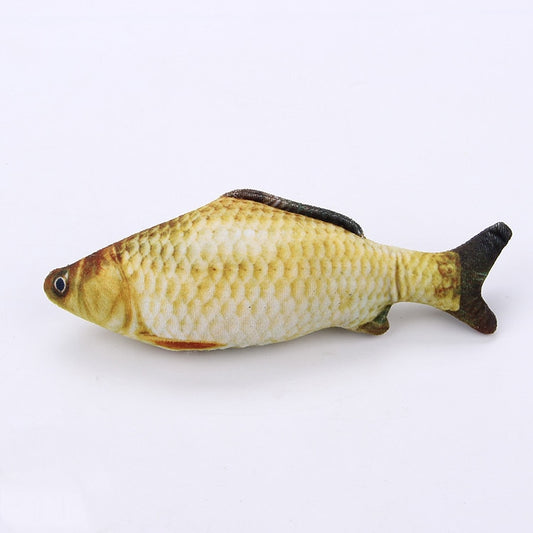 18CM Cat Toy Fish Plush Cat Scratcher Toy Interactive Fish