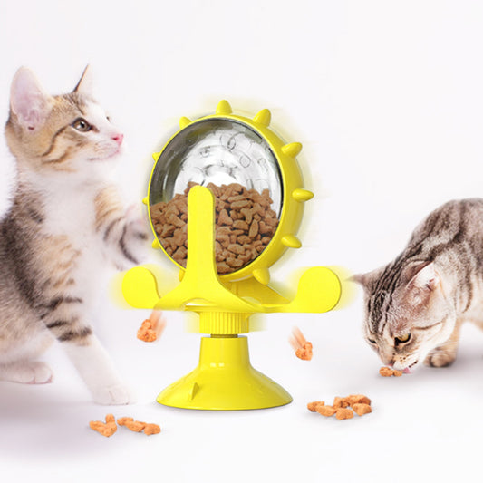 Cat Toys Dog Cat Feeding Interactive Wheel Toy