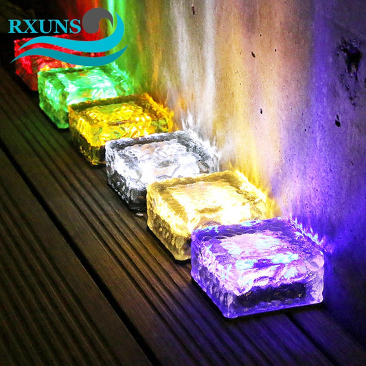 Lawn Solar Garden Light LED Brick Ice Cube Solar Lights