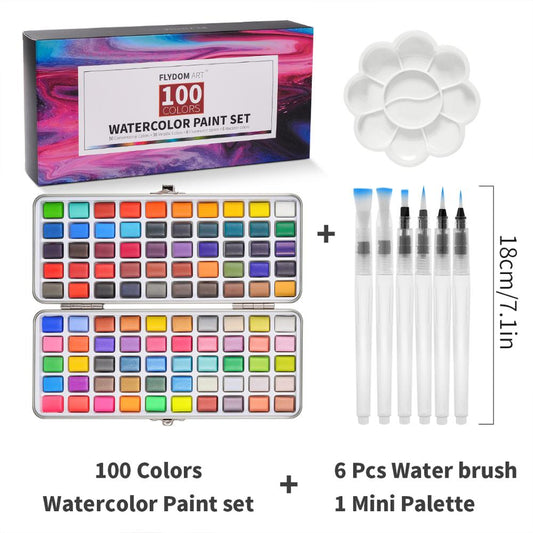 Watercolor Paint Set Contains Macaron Glitter Set
