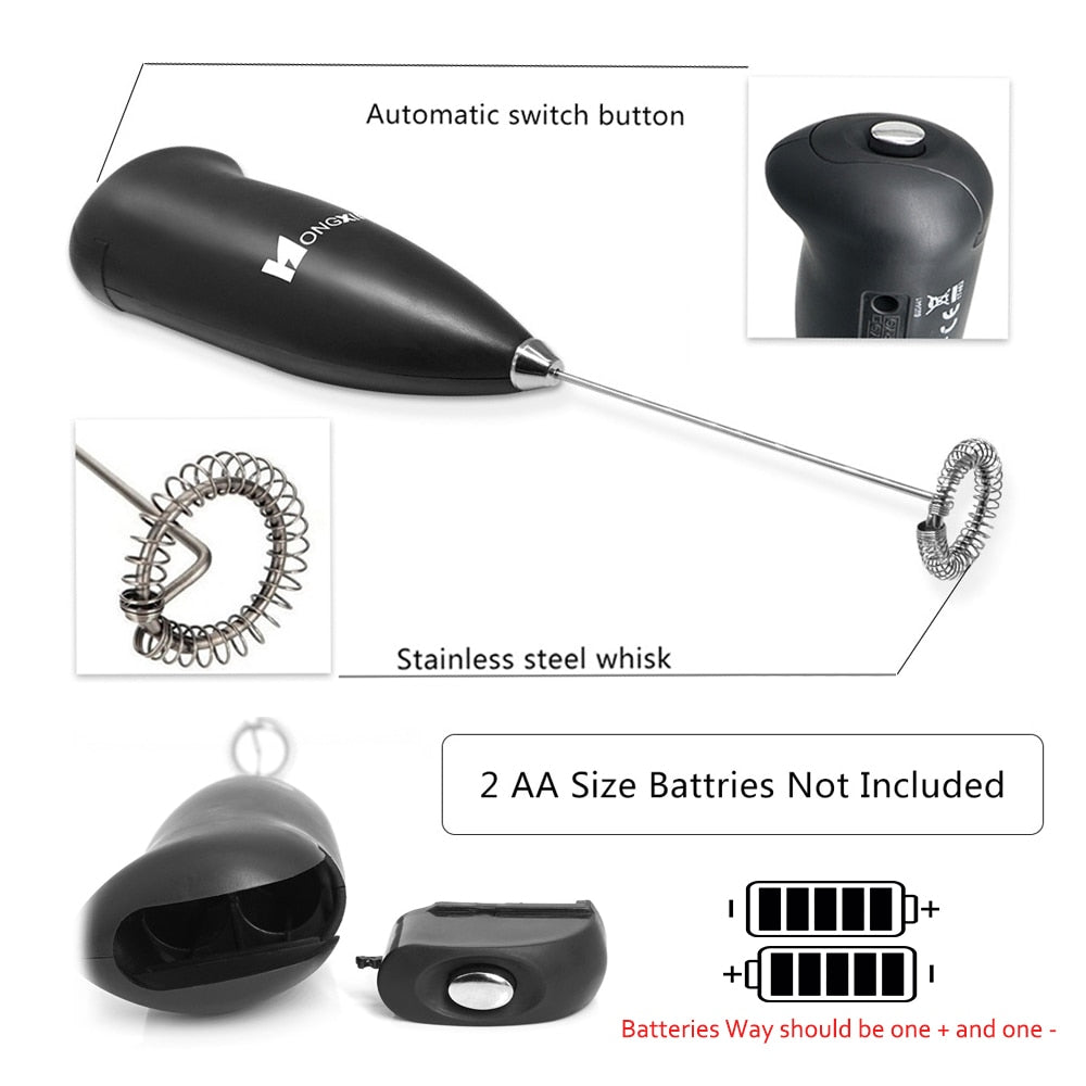 Milk Frother Handheld Foamer Coffee Maker Egg Beater