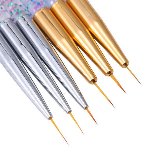 Beauty 3 pieces Acrylic French Stripe Nail Art Liner Brush Set