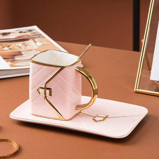 Nordic Ceramic Milk Tea Mug Office Cups Creative bag