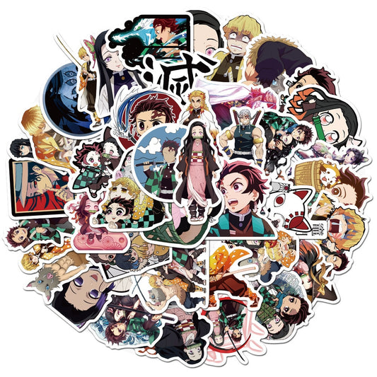 Japanese Anime Demon Slayer Waterproof Travel Sticker
