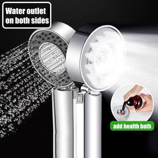 Double-sided Shower Head Water Saving Round ABS Nozzle SPA
