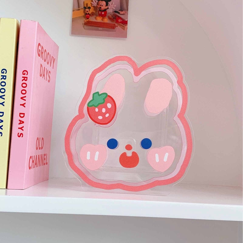 Kawaii Transparent Acrylic Pen Holder Desktop Organizer