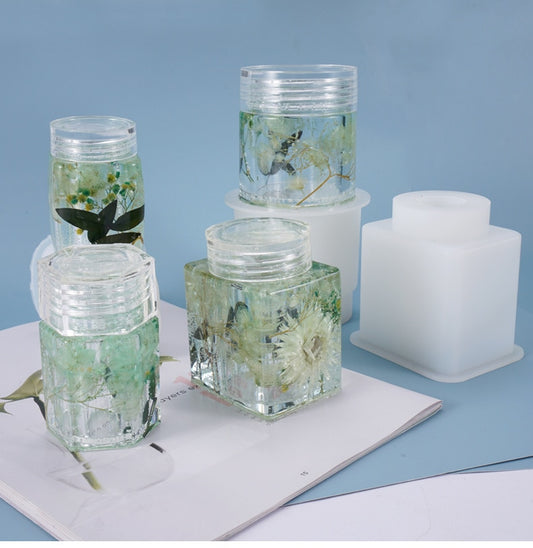 Crystal Polygonal Storage Bottle Silicone Mold