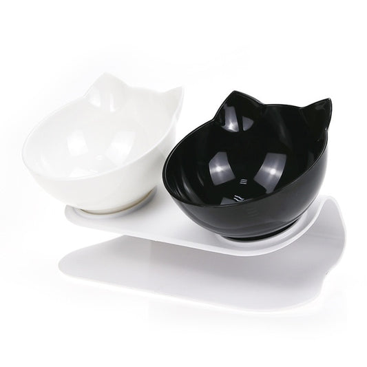 Explosive Cat Double Bowl Cat Bowl Dog Bowl Transparent