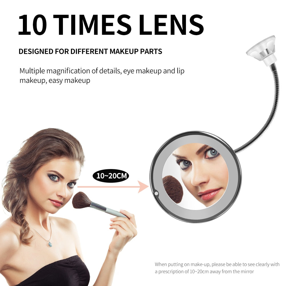 Beauty LED Mirror Light Makeup Mirror with Led Light Flexible