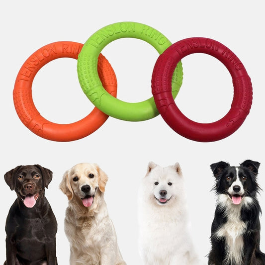 Portable Dog Chew Toys Flying Discs Toys Ring Outdoor