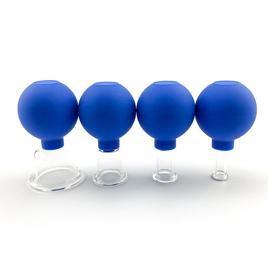 4 pieces Rubber Head Glass Vacuum Cupping Massager Health Product