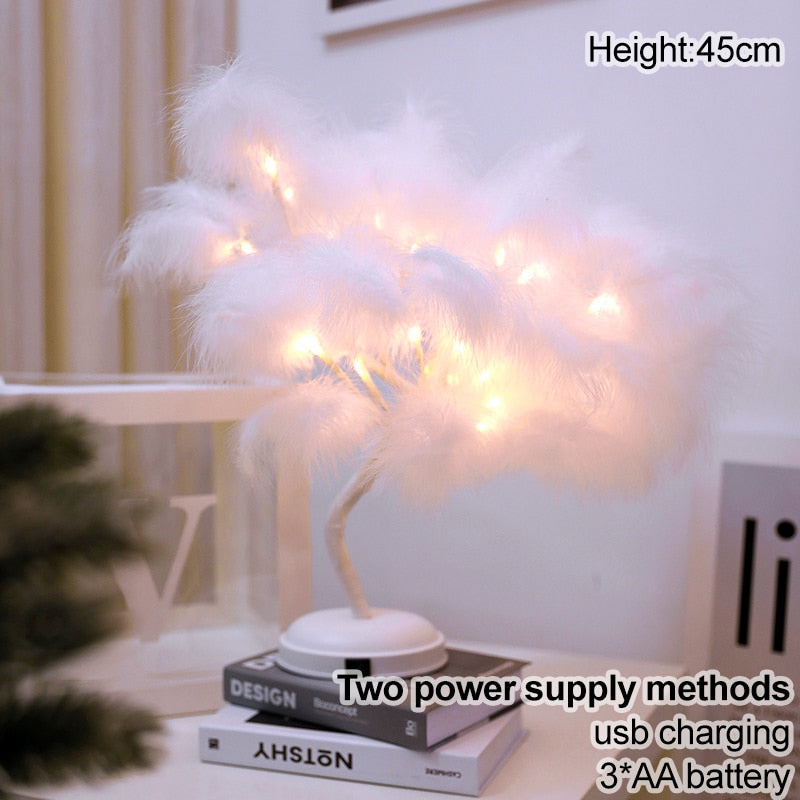 Feather Table Lamp