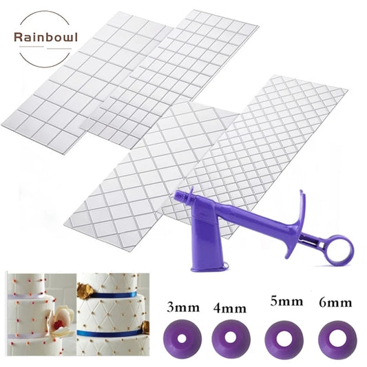 4 pieces Set Grid Transparent Pearl Applicator