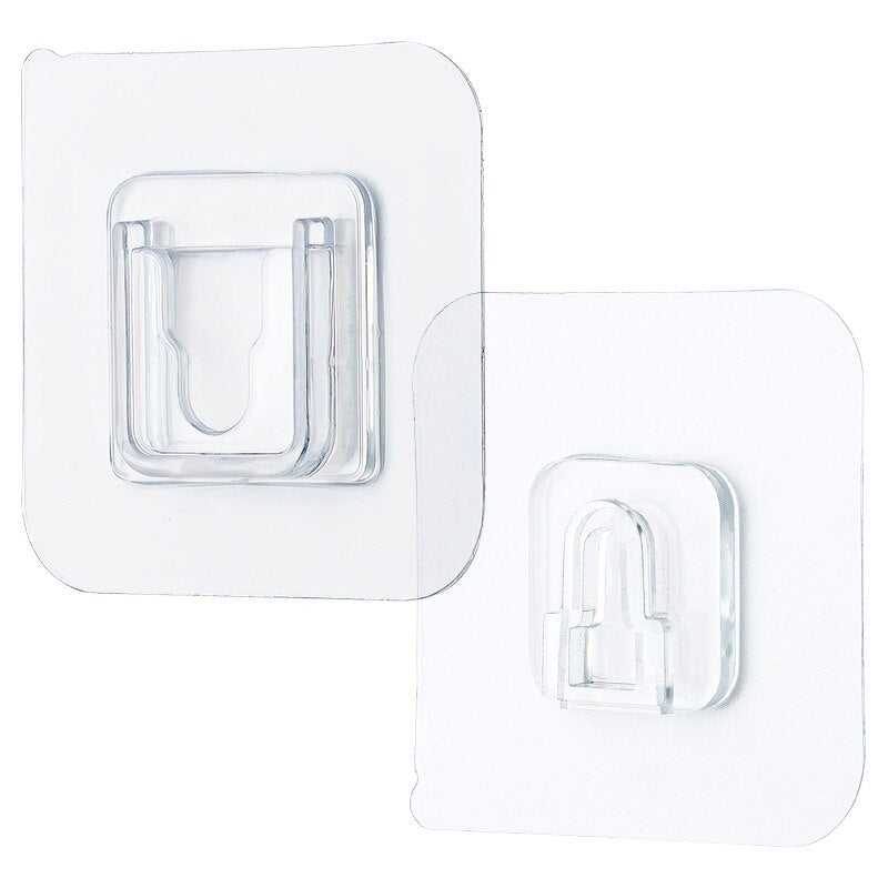 Double-Sided Adhesive Wall Hooks Hanger Strong Transparent Hooks