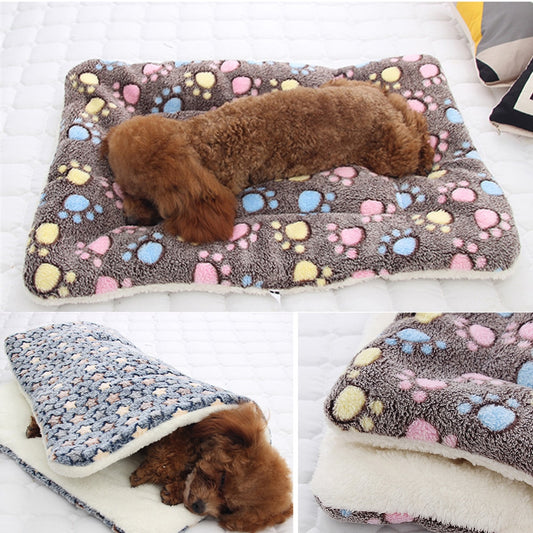 Soft Fleece Pad Blanket Flannel Thickened Pet Bed Mat