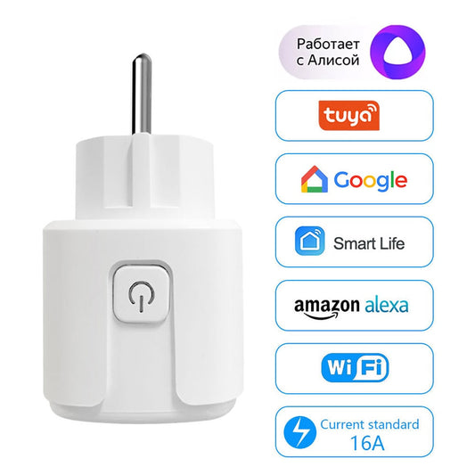 CBE WiFi Smart Plug Sockets 16A EU Plug Tuya Smart Life